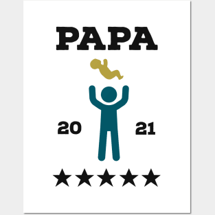 Papa 2021 Baby Announcement Future Dad Posters and Art